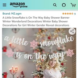 Girl Winter Baby Shower banner